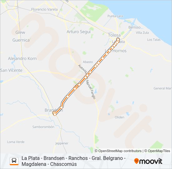 Mapa de UNIÓN PLATENSE de Colectivo
