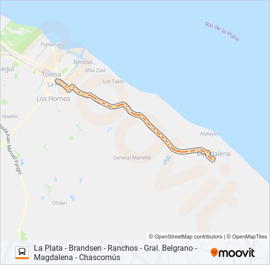 UNIÓN PLATENSE Colectivo Line Map