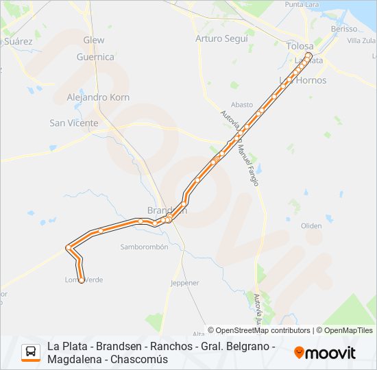 UNIÓN PLATENSE Colectivo Line Map