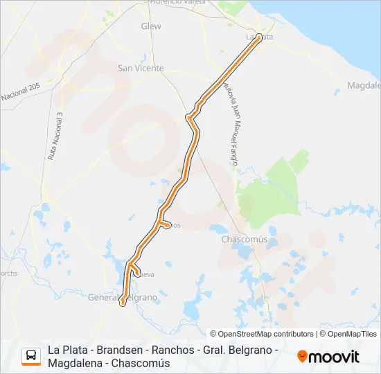 UNIÓN PLATENSE Colectivo Line Map
