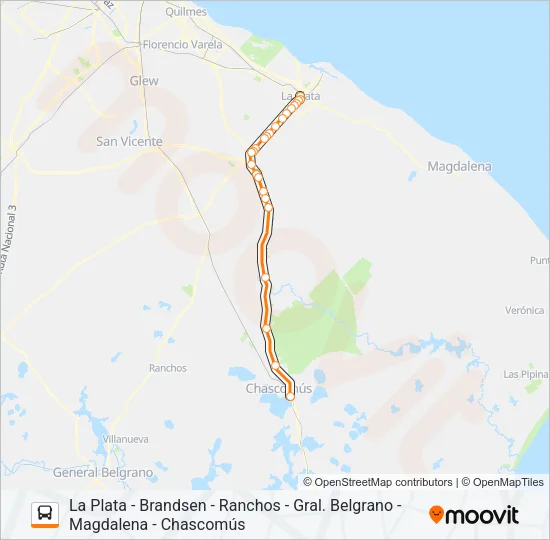 UNIÓN PLATENSE Colectivo Line Map