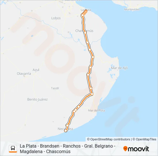 UNIÓN PLATENSE Colectivo Line Map