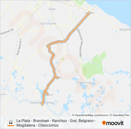UNIÓN PLATENSE Colectivo Line Map