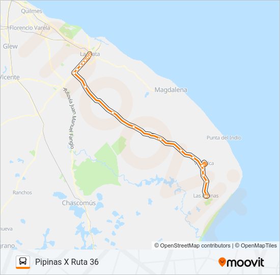 Mapa de EXPRESO LA PLATA de Colectivo