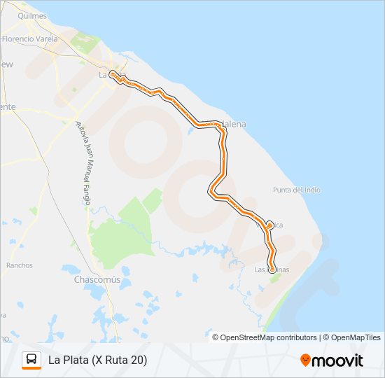 Mapa de EXPRESO LA PLATA de Colectivo