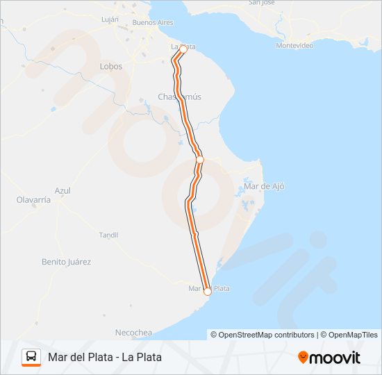 Mapa de PLATABUS de Colectivo