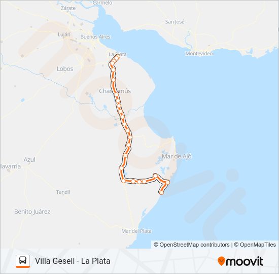 Mapa de PLATABUS de Colectivo