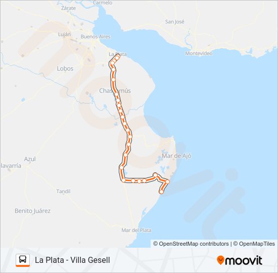 Mapa de PLATABUS de Colectivo