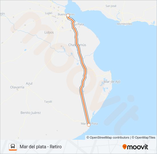 Mapa de PLATABUS de Colectivo