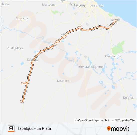 Mapa de PLATABUS de Colectivo