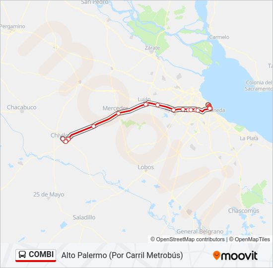 Mapa de COMBI de Colectivo