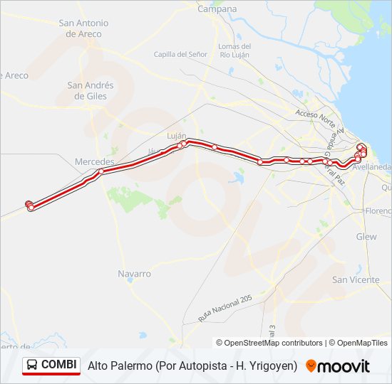 Mapa de COMBI de Colectivo