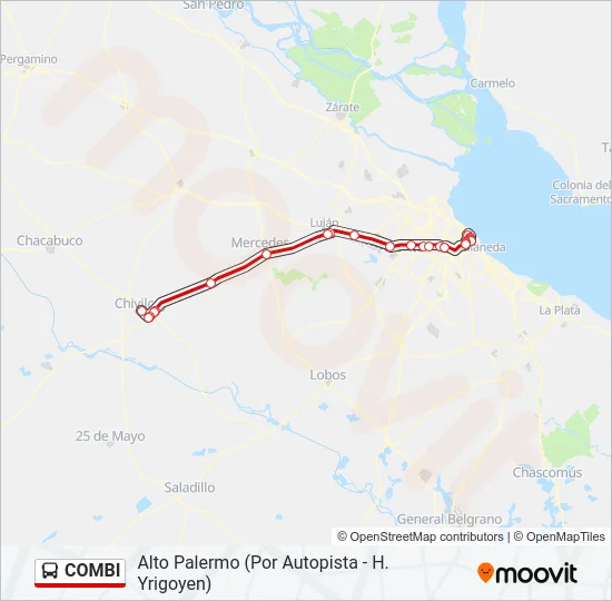 COMBI Colectivo Line Map
