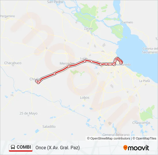 COMBI Colectivo Line Map