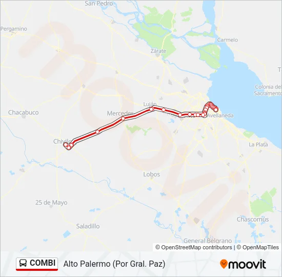 COMBI Colectivo Line Map