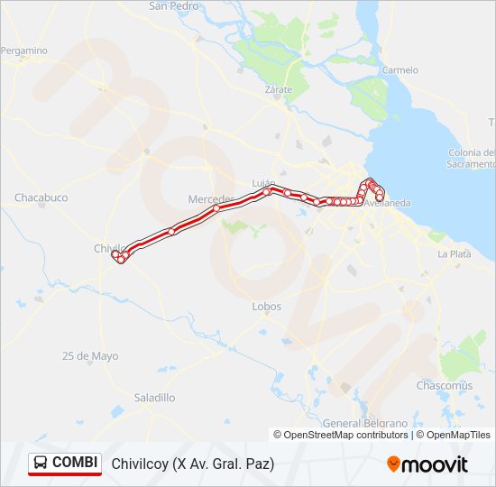 Mapa de COMBI de Colectivo