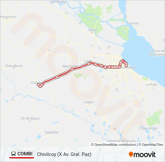 COMBI Colectivo Line Map