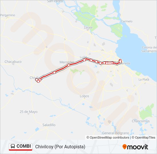 COMBI Colectivo Line Map