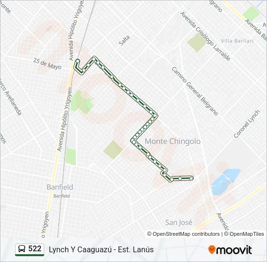 522 Colectivo Line Map