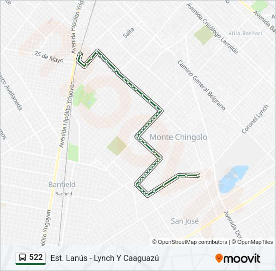 Mapa de 522 de Colectivo