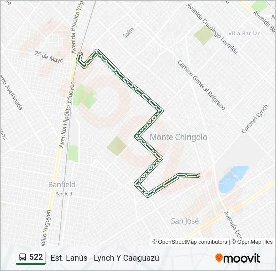 522 Colectivo Line Map
