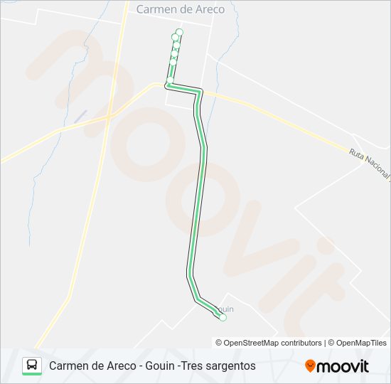 Mapa de MUNICIPALIDAD CARMEN DE ARECO de Colectivo
