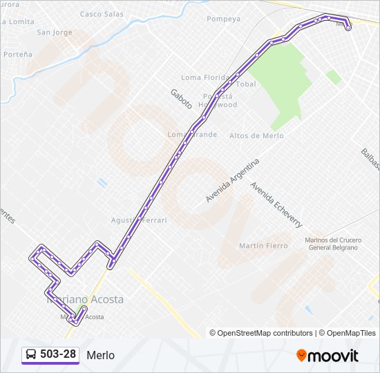 Mapa de 503-28 de Colectivo