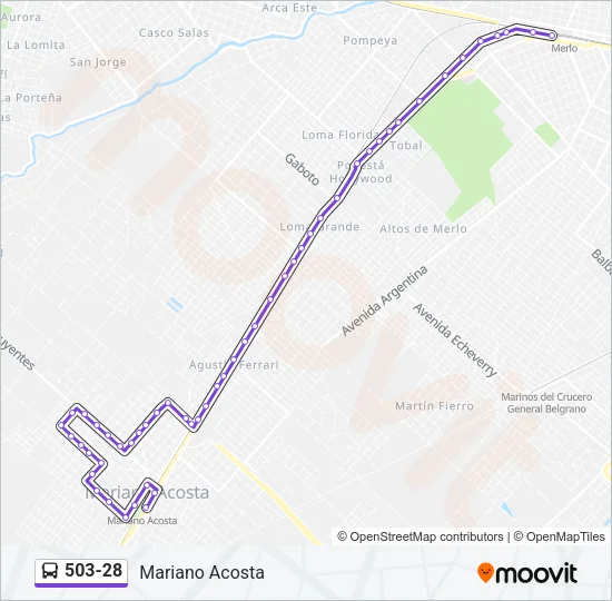 503-28 Colectivo Line Map