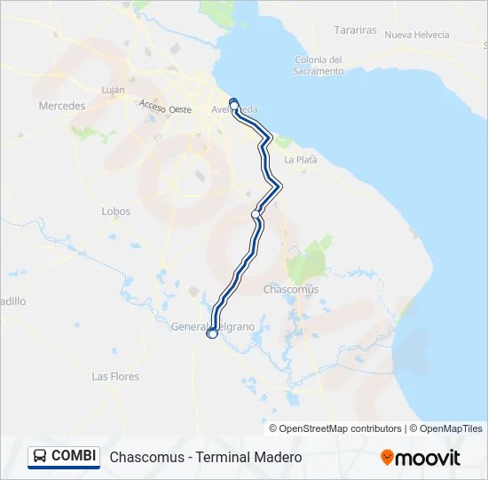 COMBI Colectivo Line Map