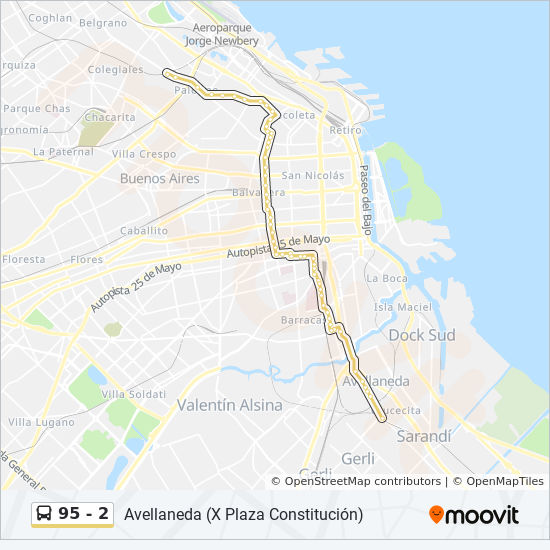 95 2 Route: Schedules, Stops \u0026 Maps - 2 Avellaneda (Updated)