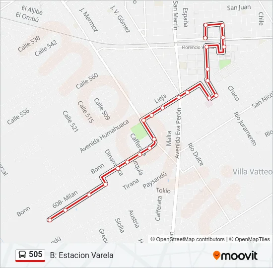 505 Colectivo Line Map