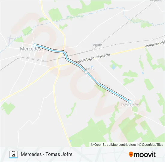 BELGRANO SUR Train Line Map