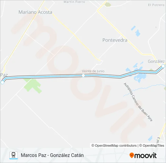 BELGRANO SUR Train Line Map