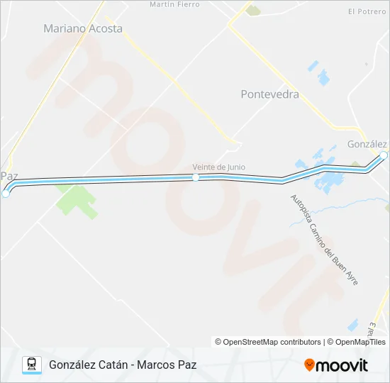 BELGRANO SUR Train Line Map