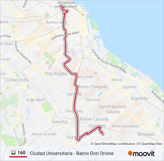 160 Colectivo Line Map