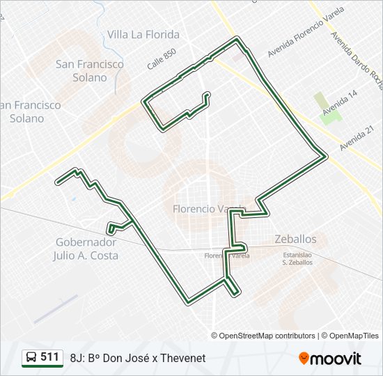 511 Colectivo Line Map