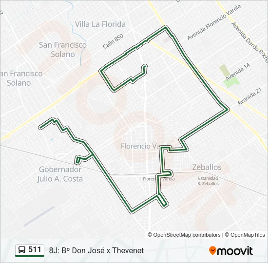511 Colectivo Line Map