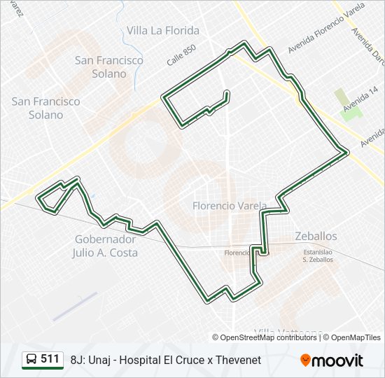 511 Colectivo Line Map