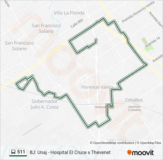 511 Colectivo Line Map