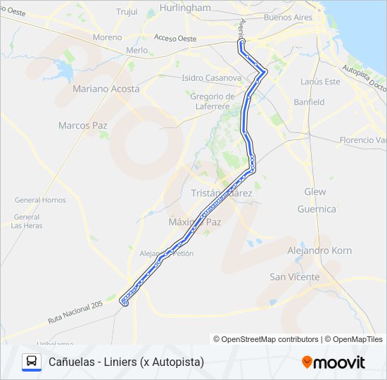 OFERTA LIBRE Colectivo Line Map