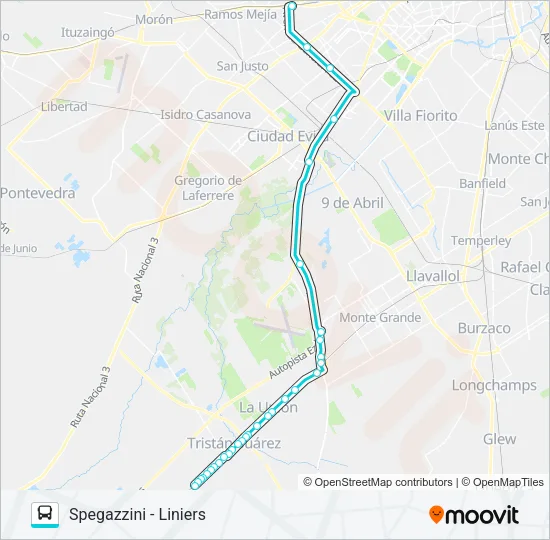 OFERTA LIBRE Colectivo Line Map