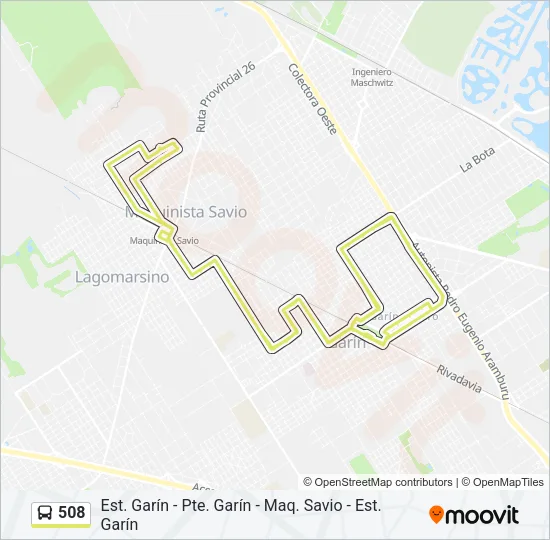 508 Colectivo Line Map