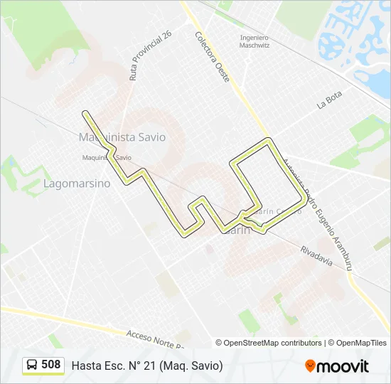 508 Colectivo Line Map