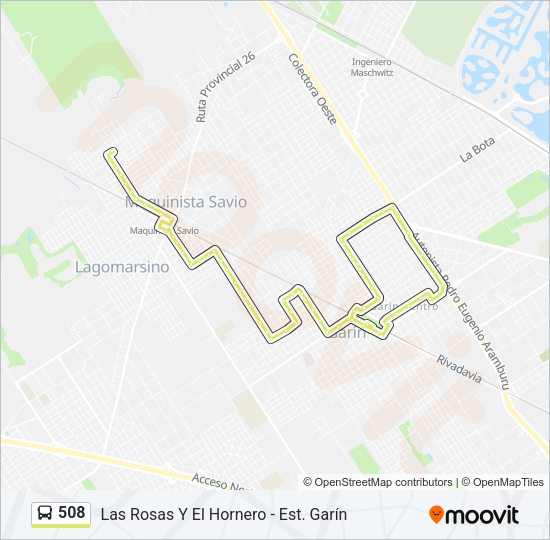508 Colectivo Line Map