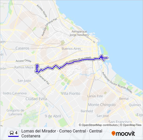 4 Colectivo Line Map