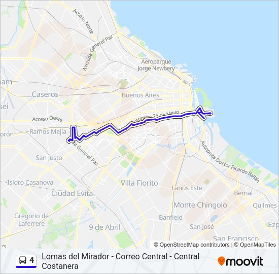 4 Colectivo Line Map