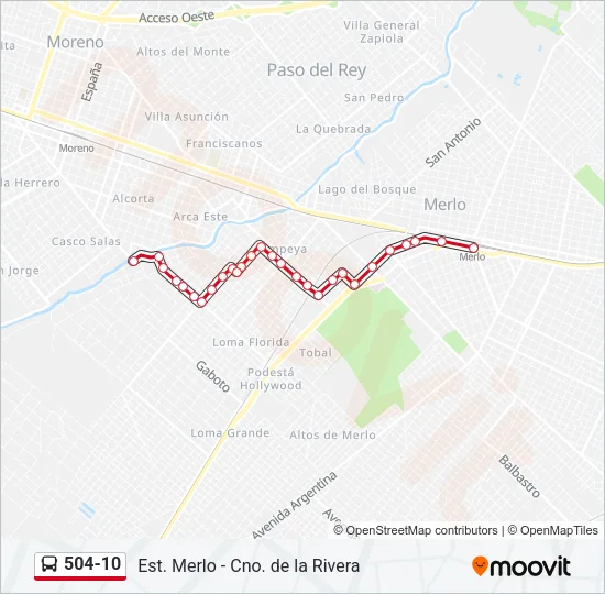 504-10 Colectivo Line Map