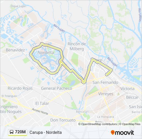 720M Colectivo Line Map