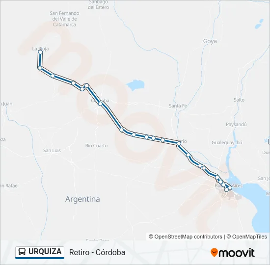 URQUIZA Colectivo Line Map