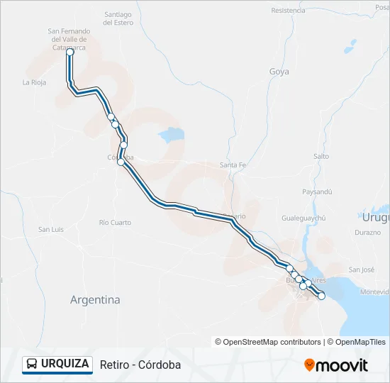 URQUIZA Colectivo Line Map